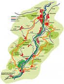 Karte mit Radweg und G�nseweg